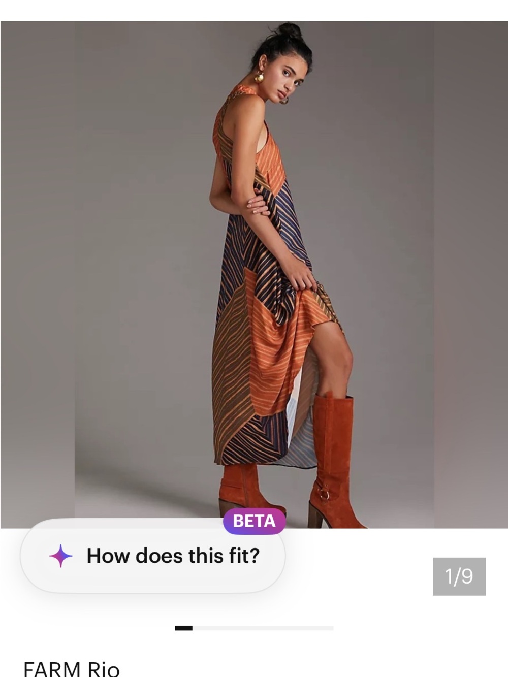 FARM Rio Chevron Halter dress - Picture 2 of 6